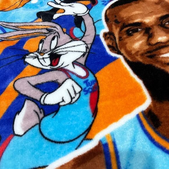 Space jam fleece throw blanket Michael Jordan looney Tunes - Picture 7 of 10